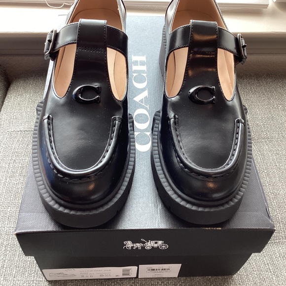 COACH Women's Liv Leather Mary Jane Flats, size 8.5 - Picture 8 of 15